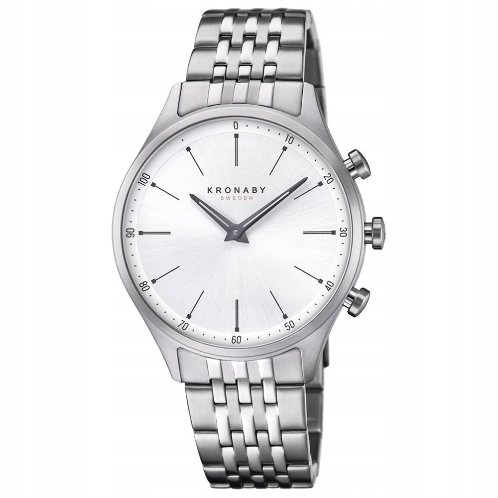 Chytré Hodinky pánské Kronaby S3777-1 stříbrné s náramkem