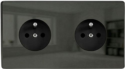 Gniazdo podwójne z/u Varilight Monolit iridium