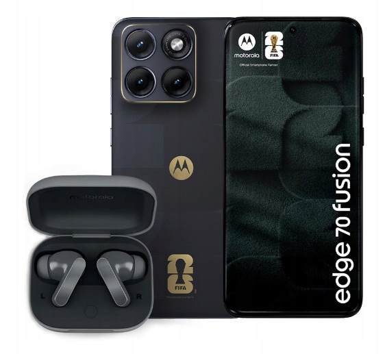 Motorola Edge 70 Fusion 8/256GB 5G czarny World Cup Edition Buds Nowy