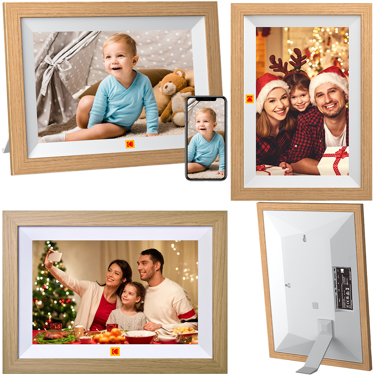 Kodak Digitální Fotorámeček RCF-1012W 10.1'' Rámeček Dotykové Fotografie Vzpomínky