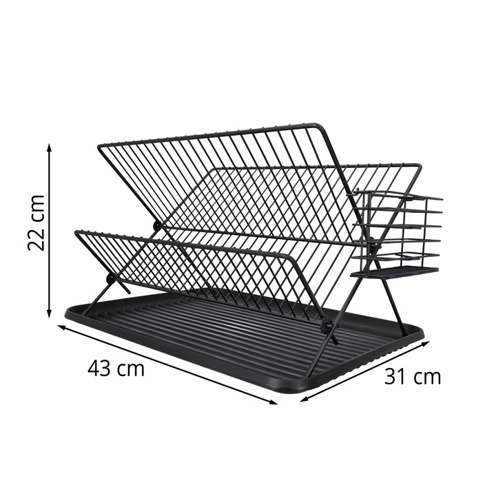 SUSZARKA NA NACZYNIA OCIEKACZ DO NACZYŃ NA TALERZE DUŻA SZTUĆCE STOJĄCA Kod producenta STOJĄCA Z TACKĄ O1001