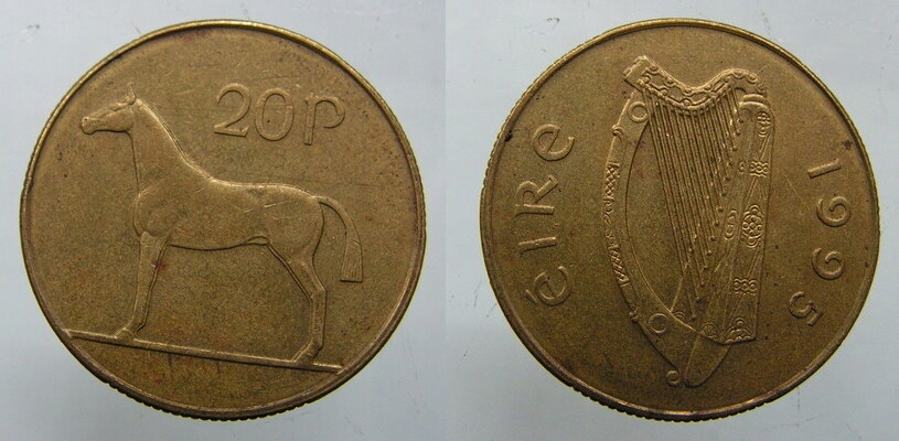 5236. IRLANDIA, 20 PENSÓW, 1995