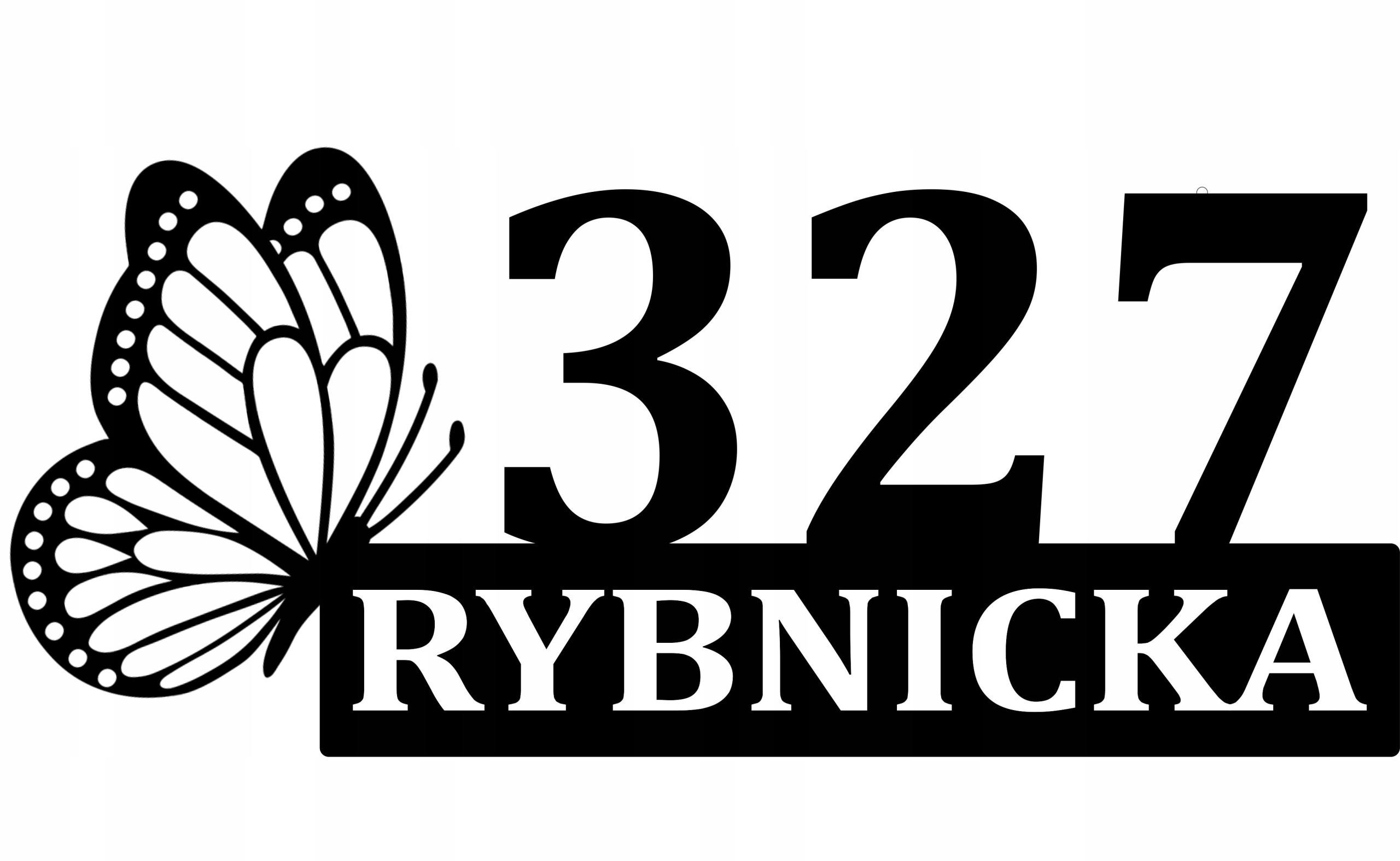 Adresová Tabuľka Motyl Veľká adresátka číslo domu 64 cm