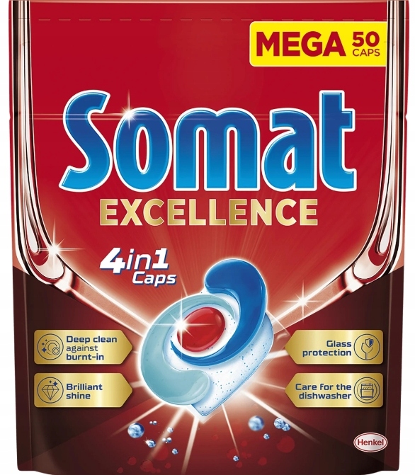 Levně Somat Excellence 4v1 Kapsle do myčky nádobí, 50 kusů
