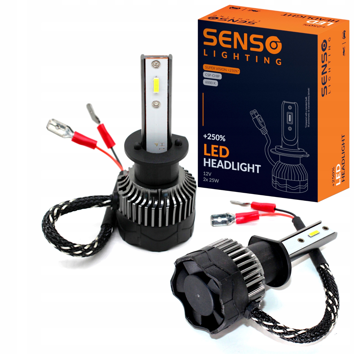 

Żarówki Senso 2x Led H1 +250% Csp 12V 16000LM