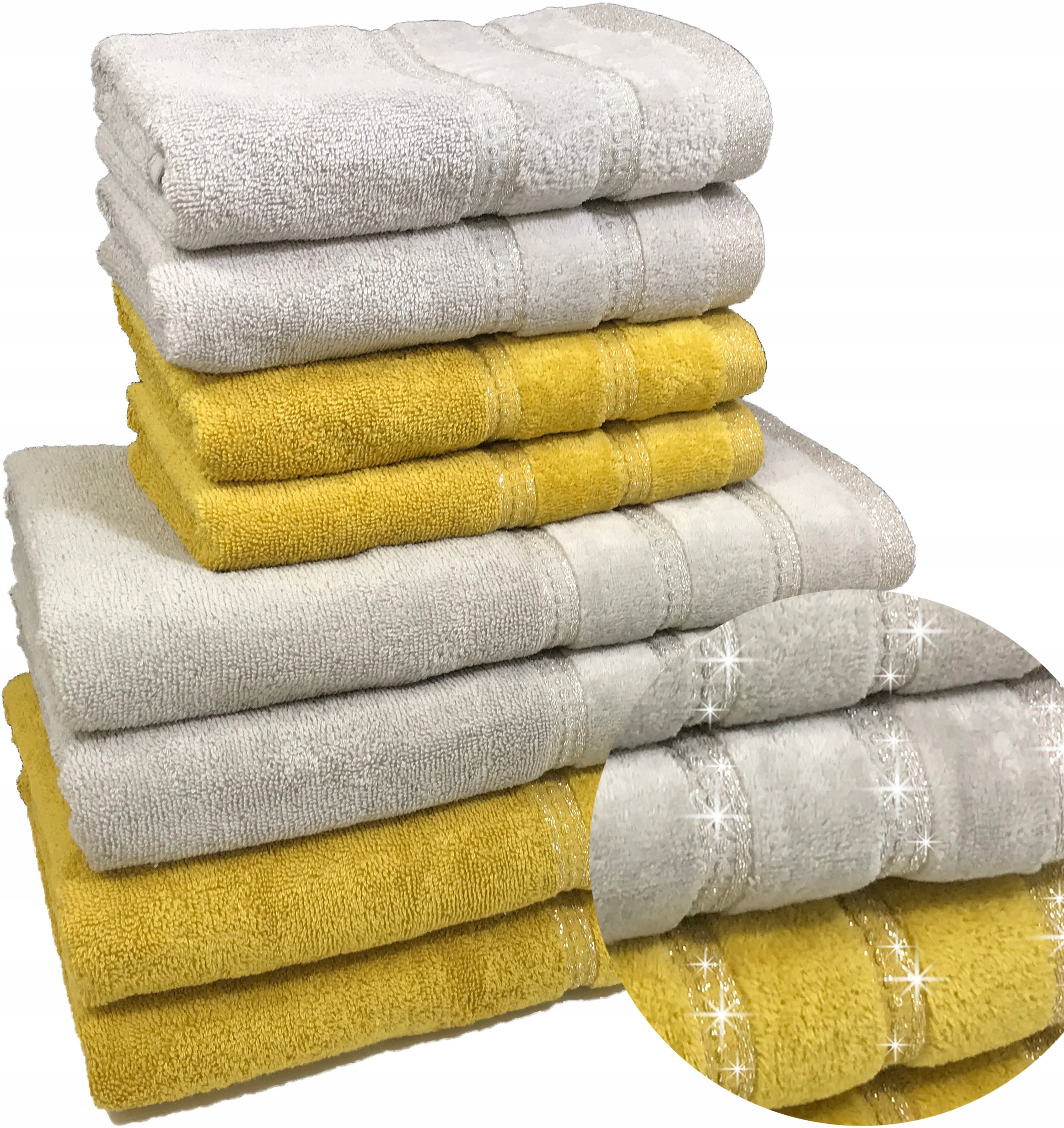 8 SZT KOMPLET GRUBE RĘCZNIKI KOLORY PREZENT