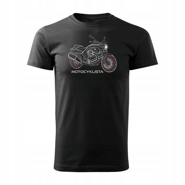 

Koszulka motocyklowa na motor z motocyklem