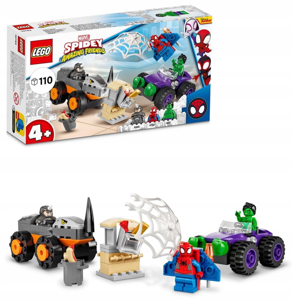 Lego Marvel Hulk versus Rhino Spidey 2 Vozidla 10782