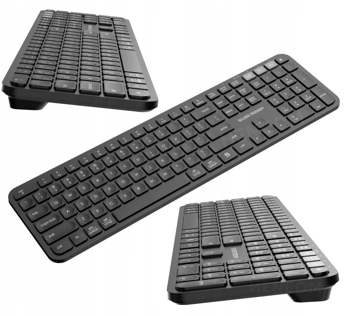 Klawiatura 2,4 GHz Bluetooth membranowa Silver Monkey K90 niskoprofilowa