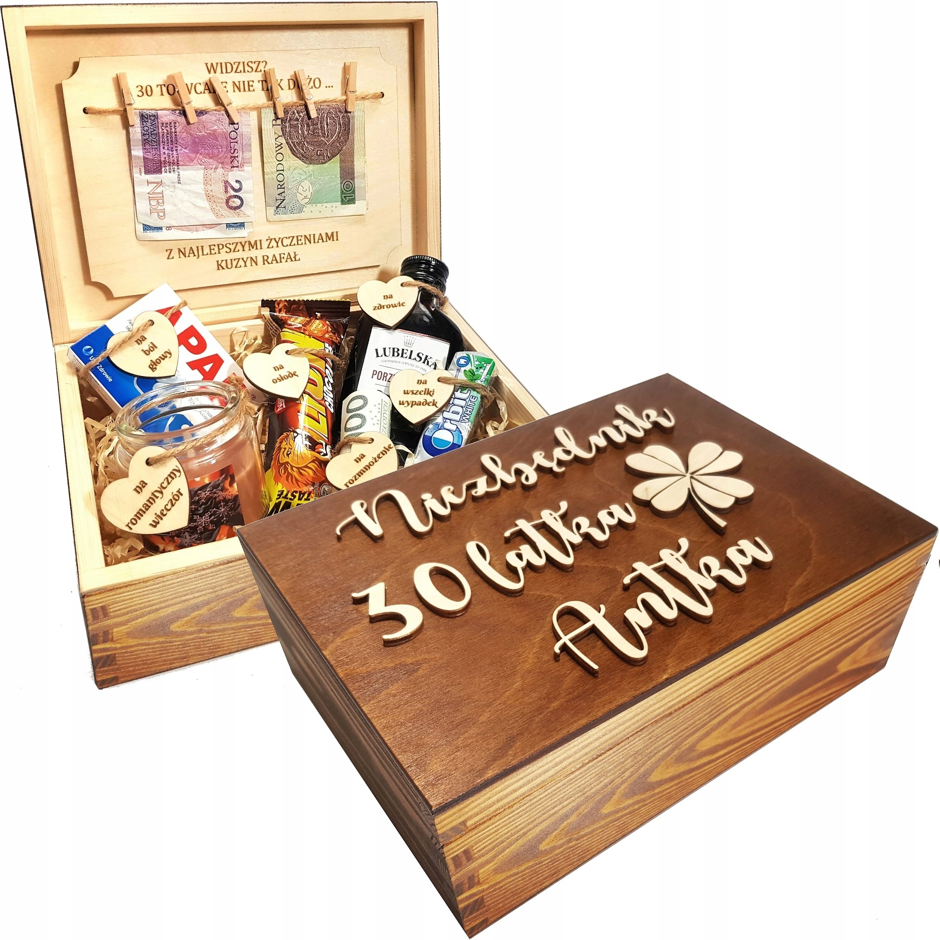 

Pudełko Niezbędnik Box na 18 30 40 50 Urodziny