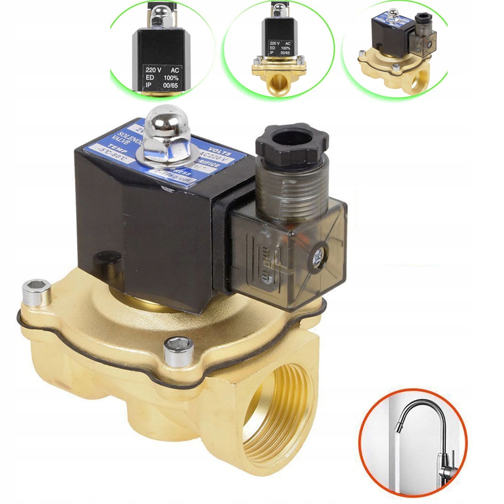 1" Zawór Elektromagnetyczny Mosiądz Ac 220V Nc 0-10MPA