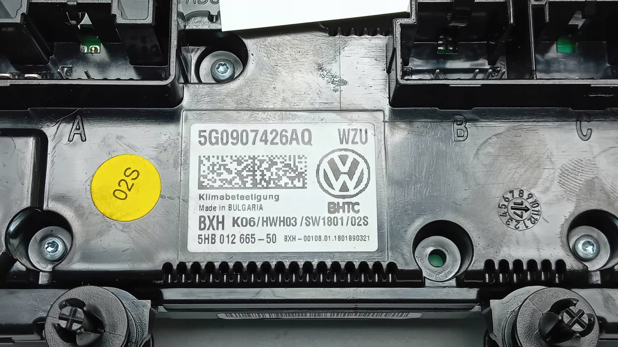 Unite commande clima 5G0907426AQ VOLKSWAGEN GOLF VII LIFT