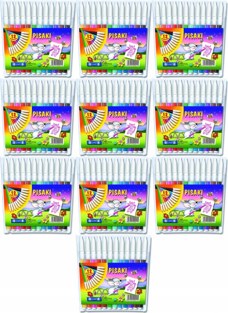 Pisaki mazaki Kamet 12 SZTUK MIX KOLORÓW x 10 opak