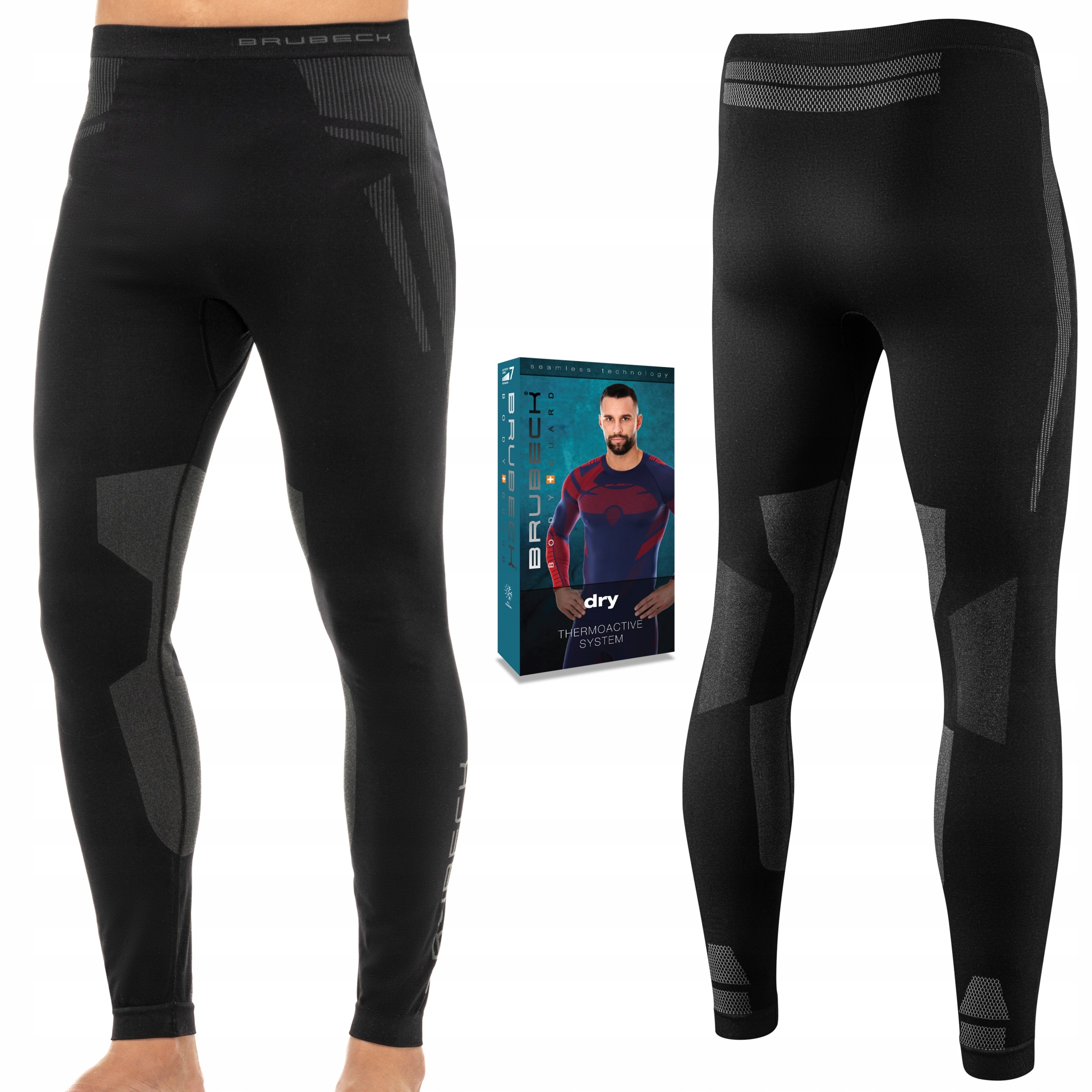 Pánské Termoaktivní dlouhé rychleschnoucí sportovní kalhoty Brubeck Dry XXL