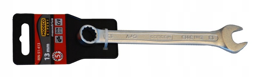 Klucz płasko-oczkowy 13 mm Modeco 16,5 cm Crv
