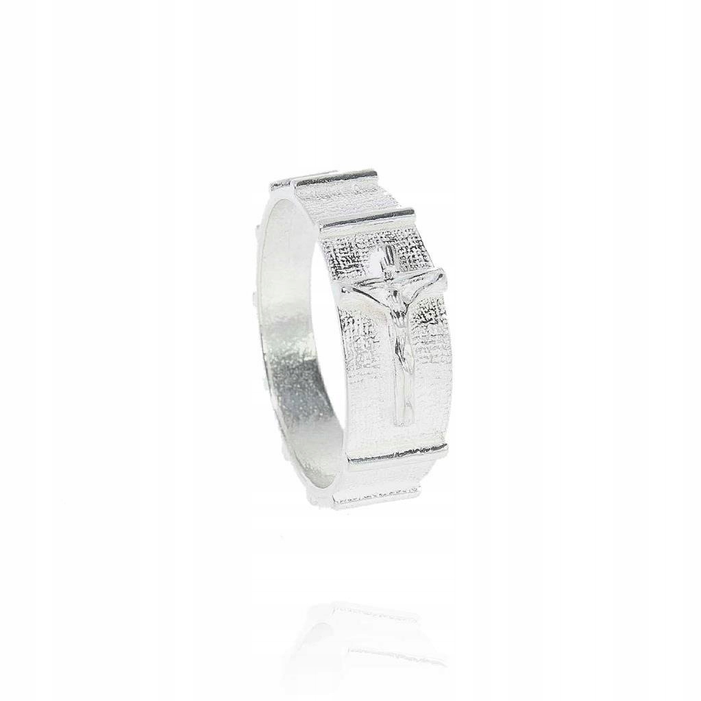 Różaniec srebrny pr. 925 obrączka różańcowa na palec dziesiątek RPM03 r. 16 Marka Itall