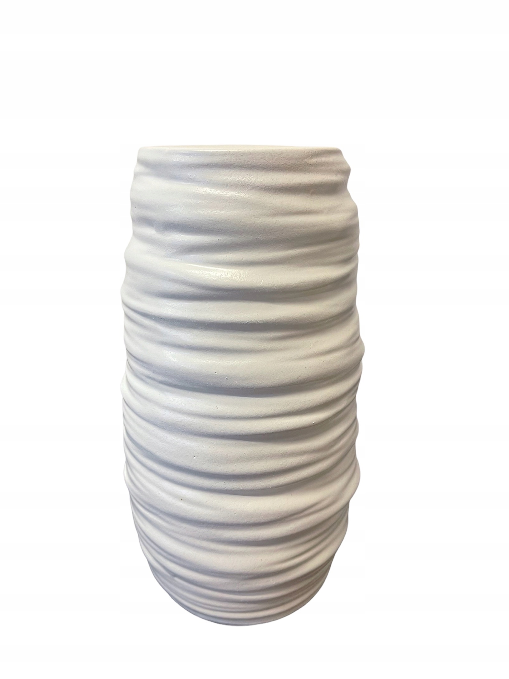 

Wazon biały ceramiczny na kwiaty dekoracja klasyka