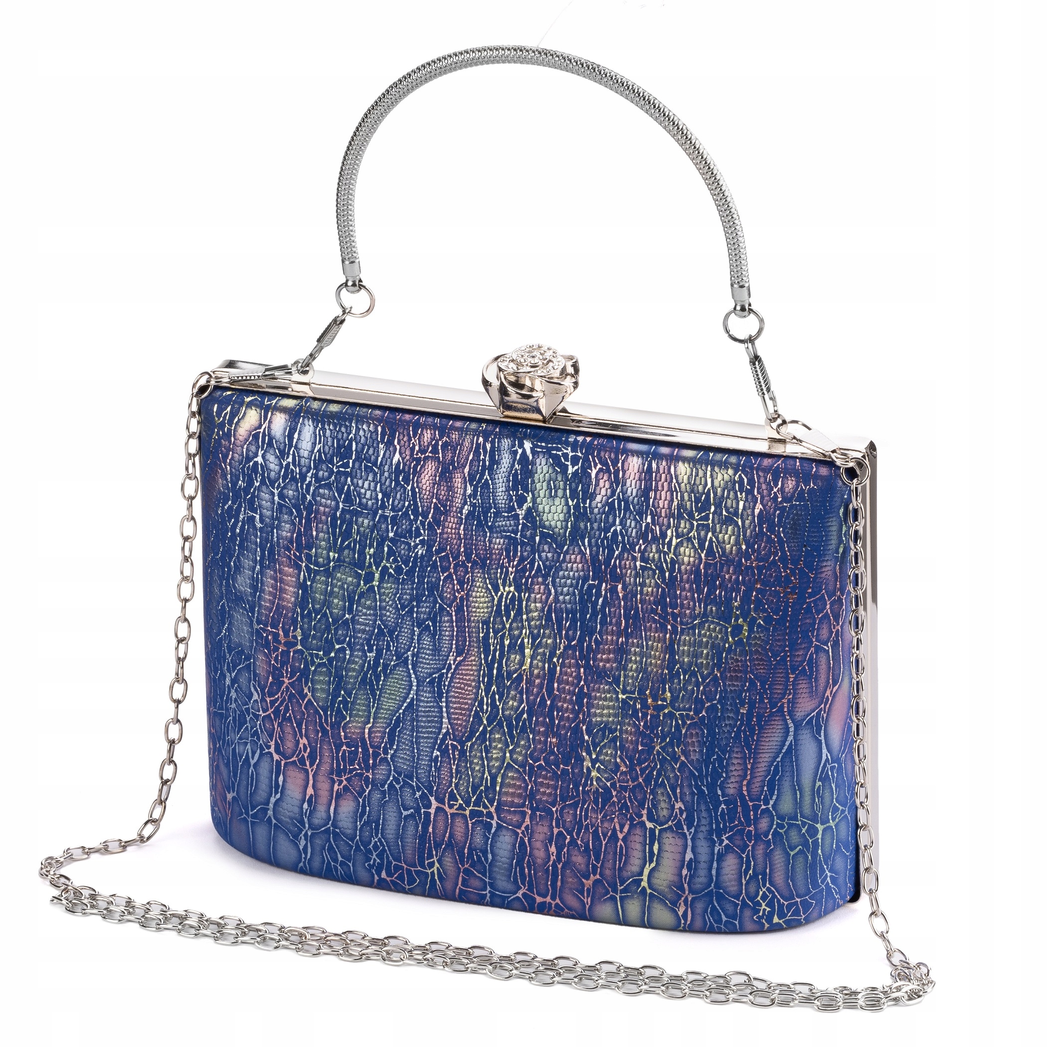 Dámská Návštěvnická Kabelka Psaníčko Krabička Na Řetízku Zirkony Box