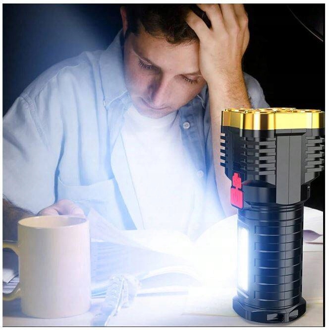 MOCNA MAŁA MEGA LATARKA TAKTYCZNA COB ZOOM LED USB AKUMULATOROWA Stan opakowania oryginalne