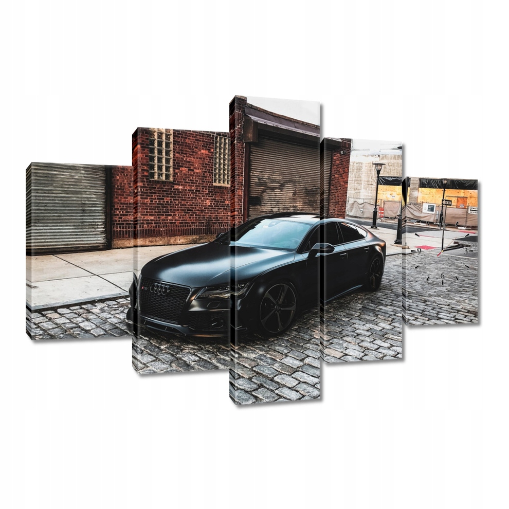 Nástenné hodiny 150x105 čierne Audi Rs