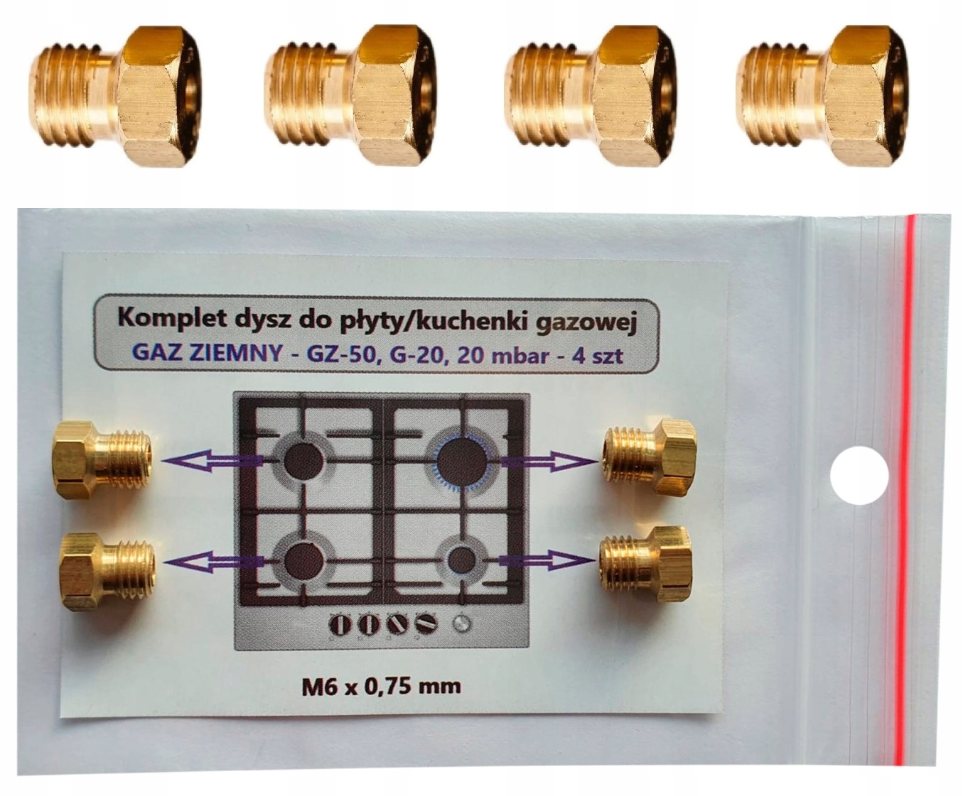 

Dysze kuchenki gazowej gaz ziemny GZ-50:Amica,Beko