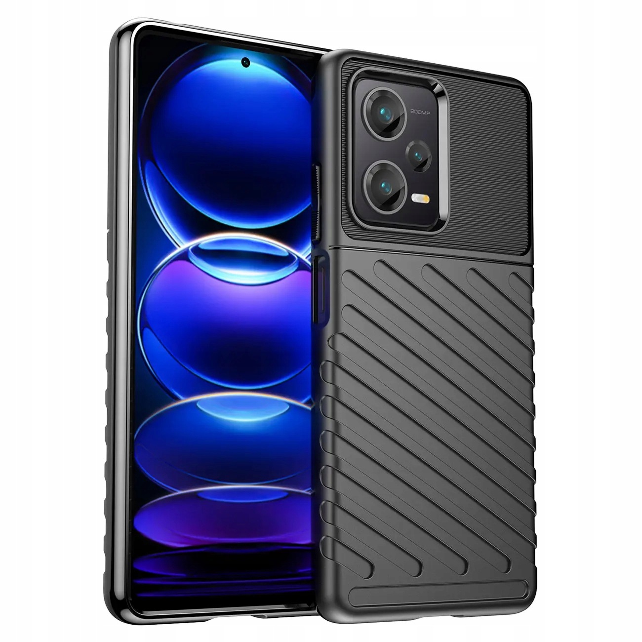 Thunder Case etui do Xiaomi Redmi Note 12 Pro+ silikonowy pancerny czarne