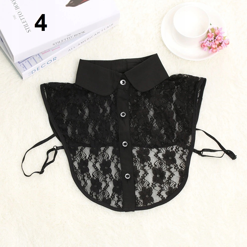 Fałszywa koszula kołnierz z zapięciem Wzór dominujący bez wzoru