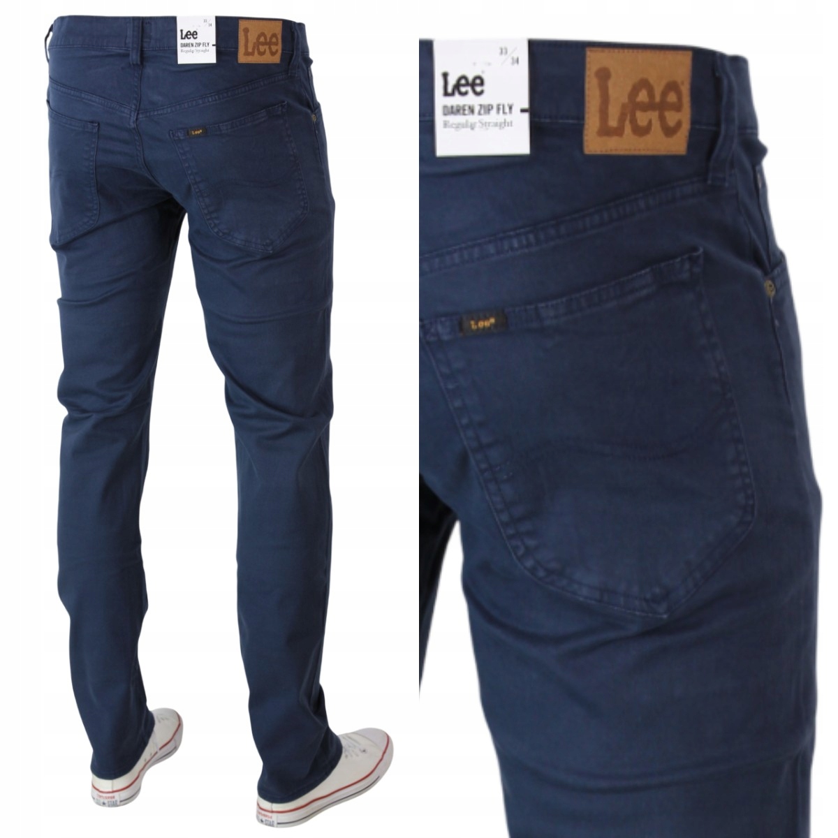 Lee Daren Jeansy Proste Straight Materiał "mood Indigo" W34 L34