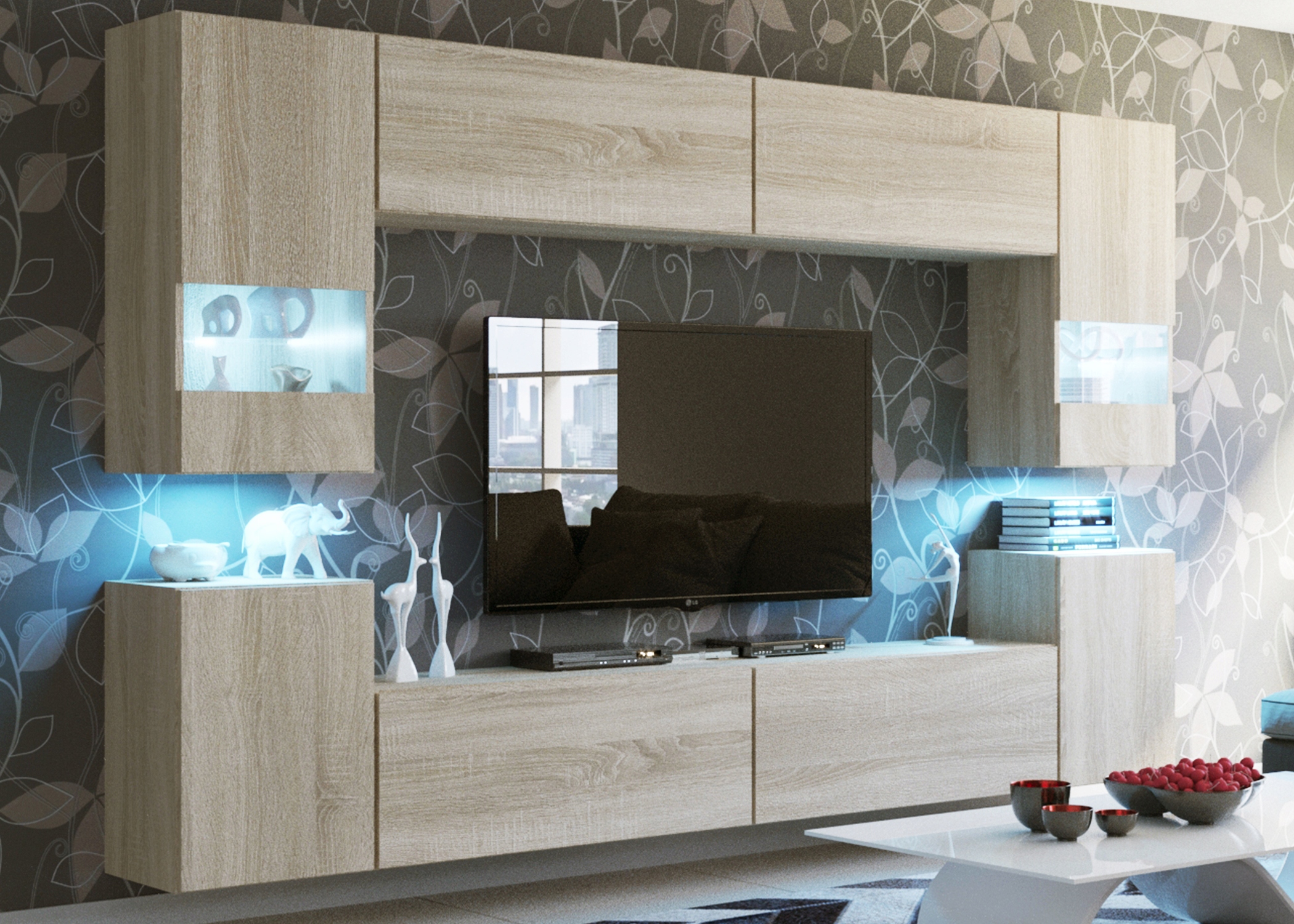 

Meblościanka Meble Zestaw Salon Witryna Sky C27
