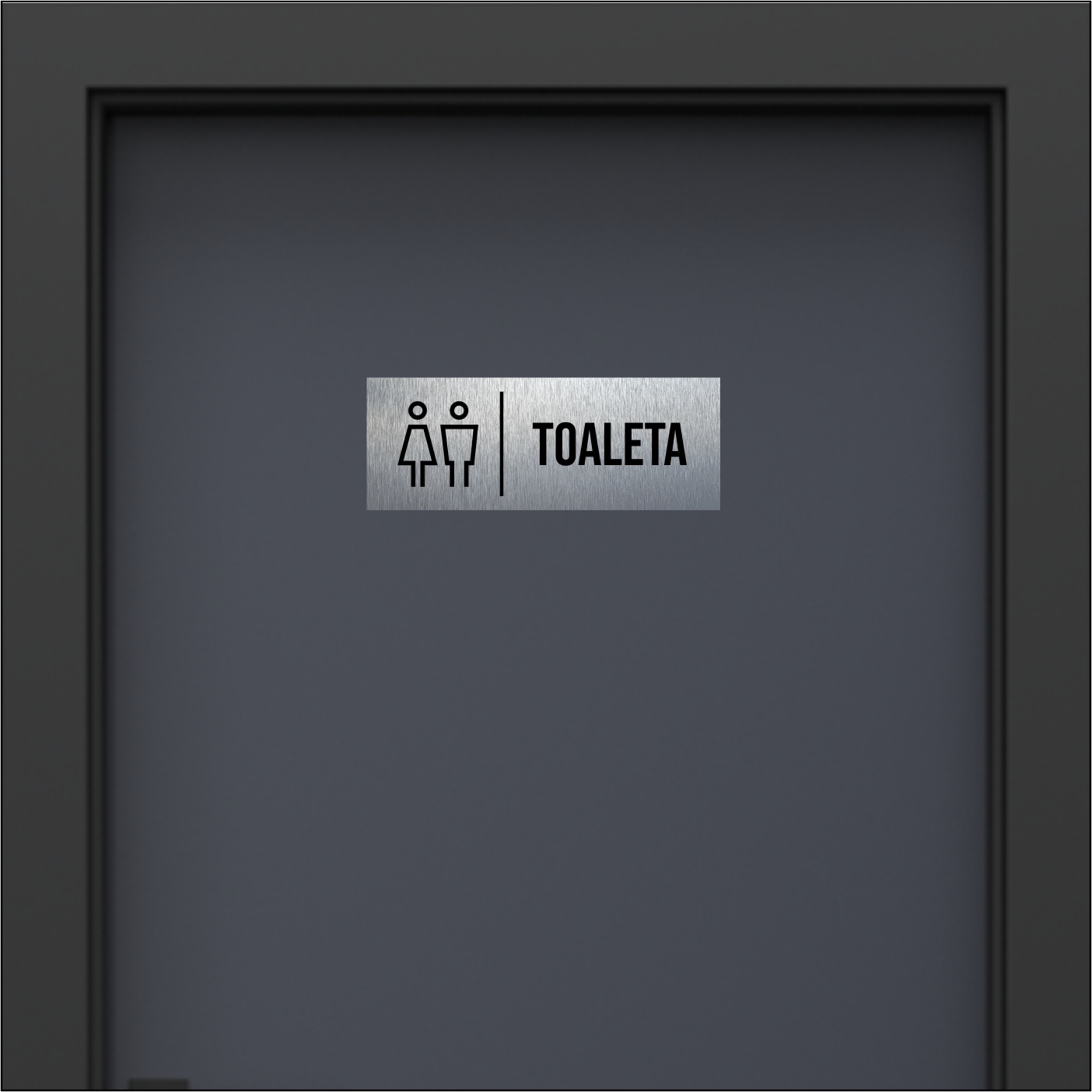 TABLICZKA TOALETA WC PIKTOGRAM aluminium INOX EAN (GTIN) 5909994324268