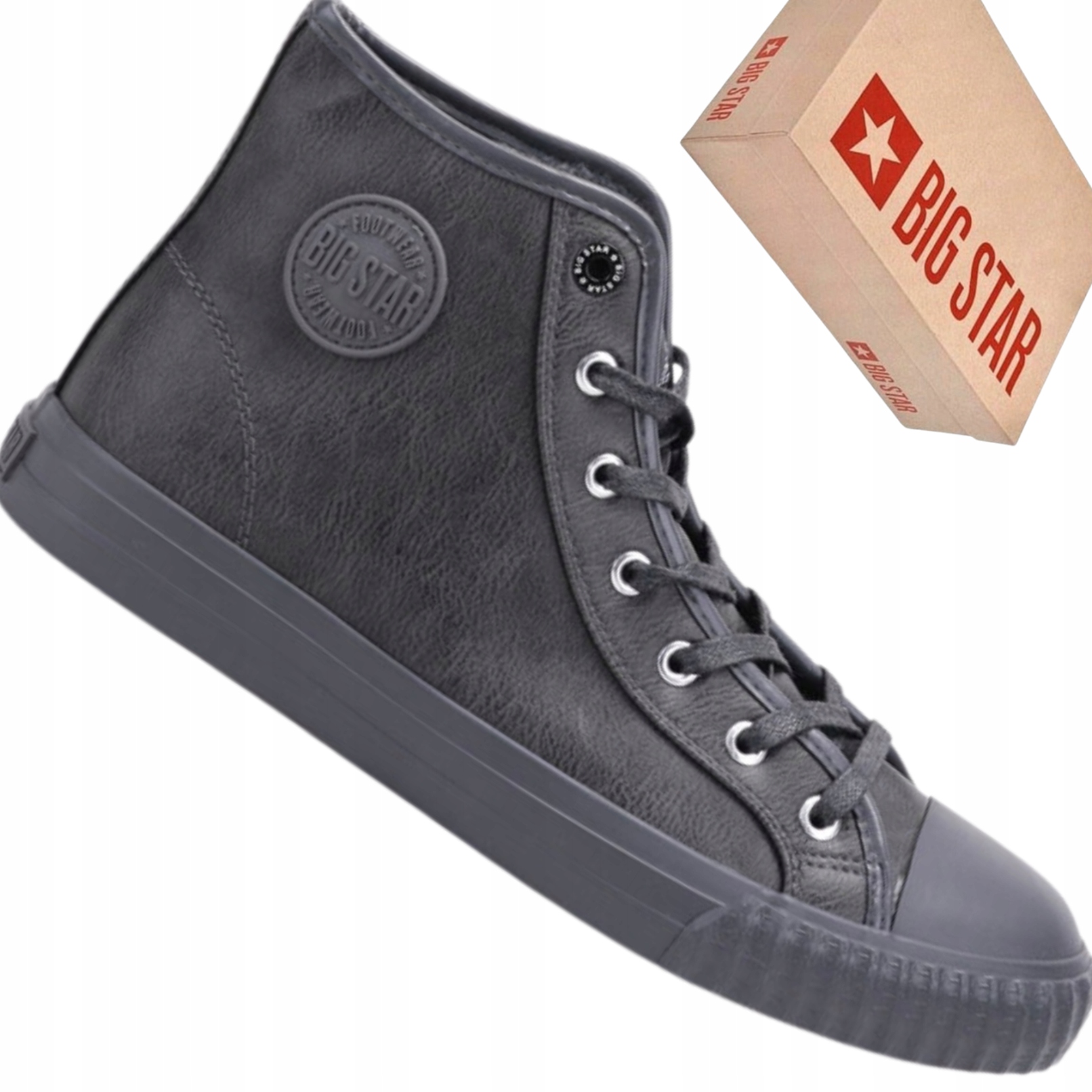 Big Star BB174295 šedé vysoké pánské tenisky, teplé a stylové boty