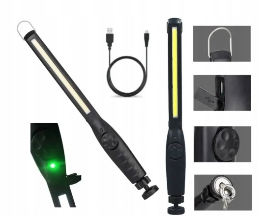 LAMPKA LATARKA WARSZTATOWA ROBOCZA LED USB XXL 38CM Marka inna