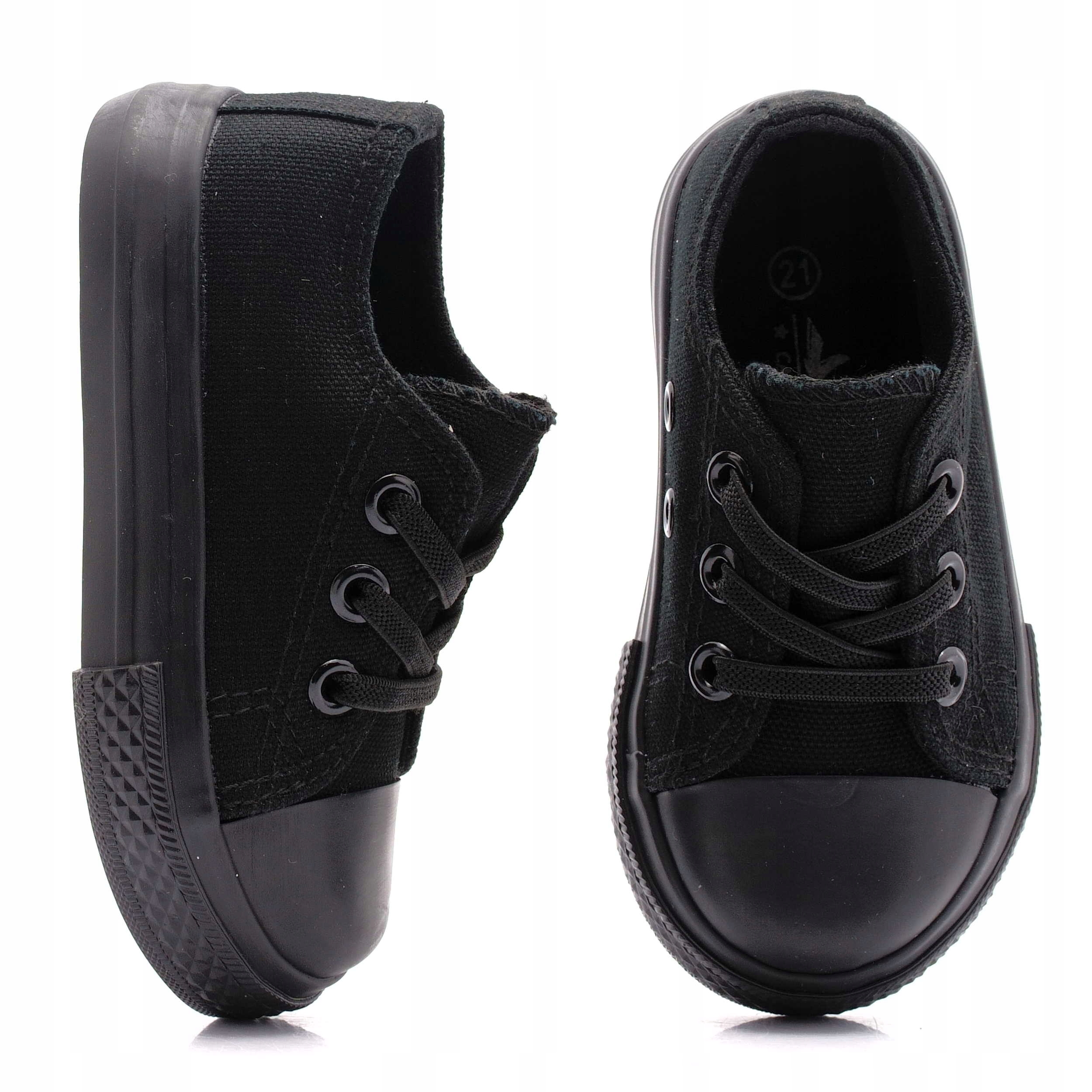 

Trampki dziecięce all black gumka Jakość r. 24