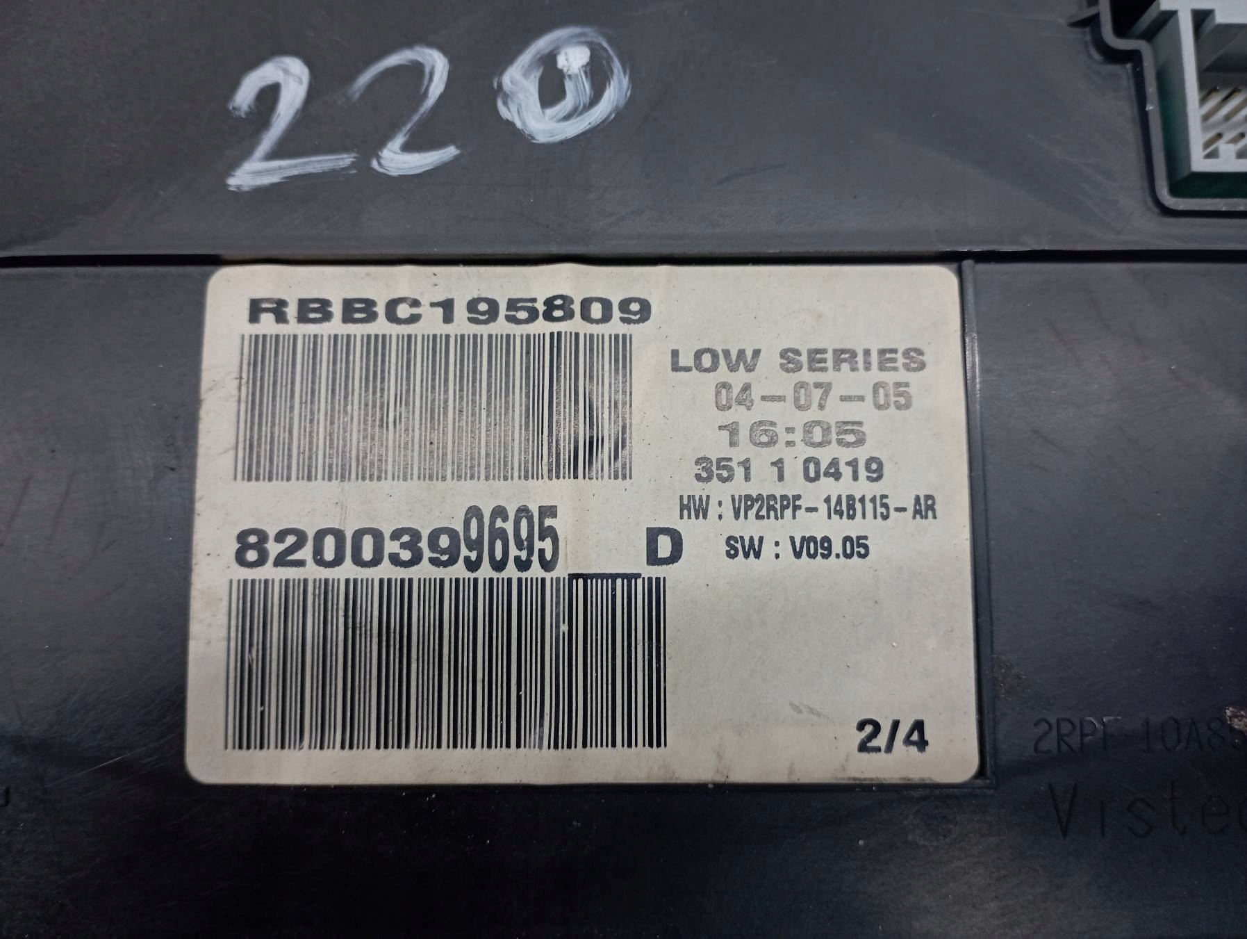 dials 8200399695D 1.5 DCI 81KM Renault Megane II (2002-2009)