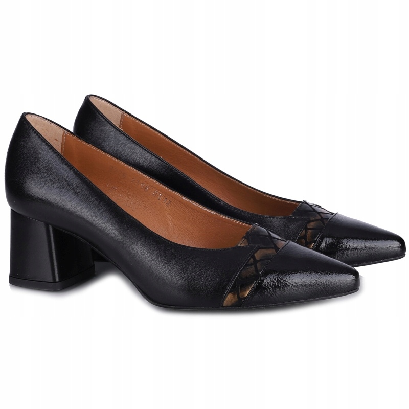 Dámské lodičky Aspena Kor 2798 CZAR535MIX polské černé Kůže VEL..37