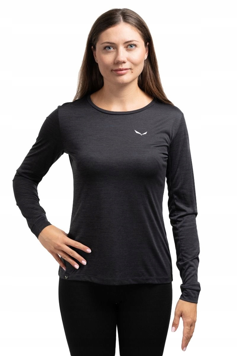 Salewa Dámská treková košile Puez Melange Dry Ls Tee W černá 42_XL