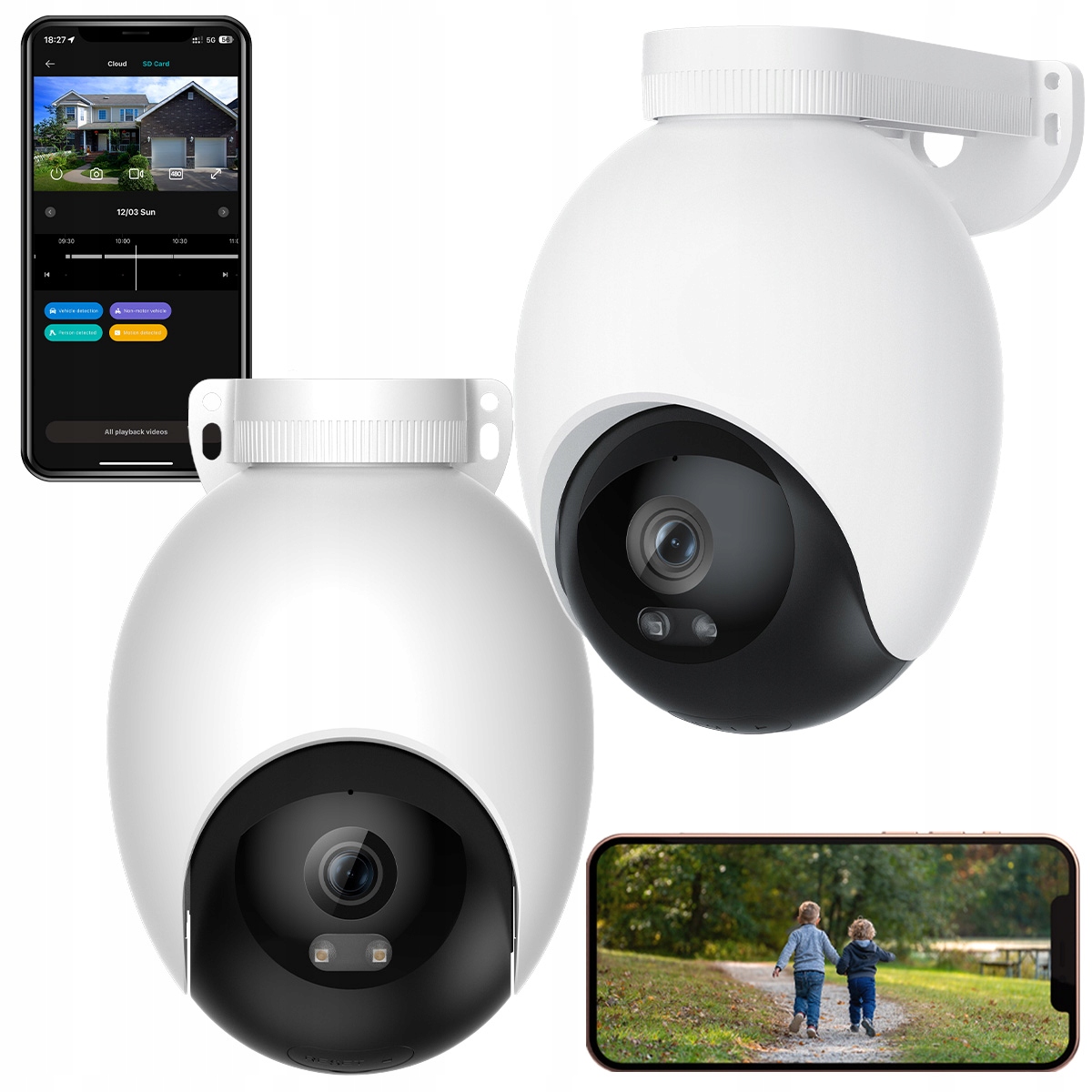 Externá Kamera Imilab EC6 na monitorovanie pozemku so Sirénou