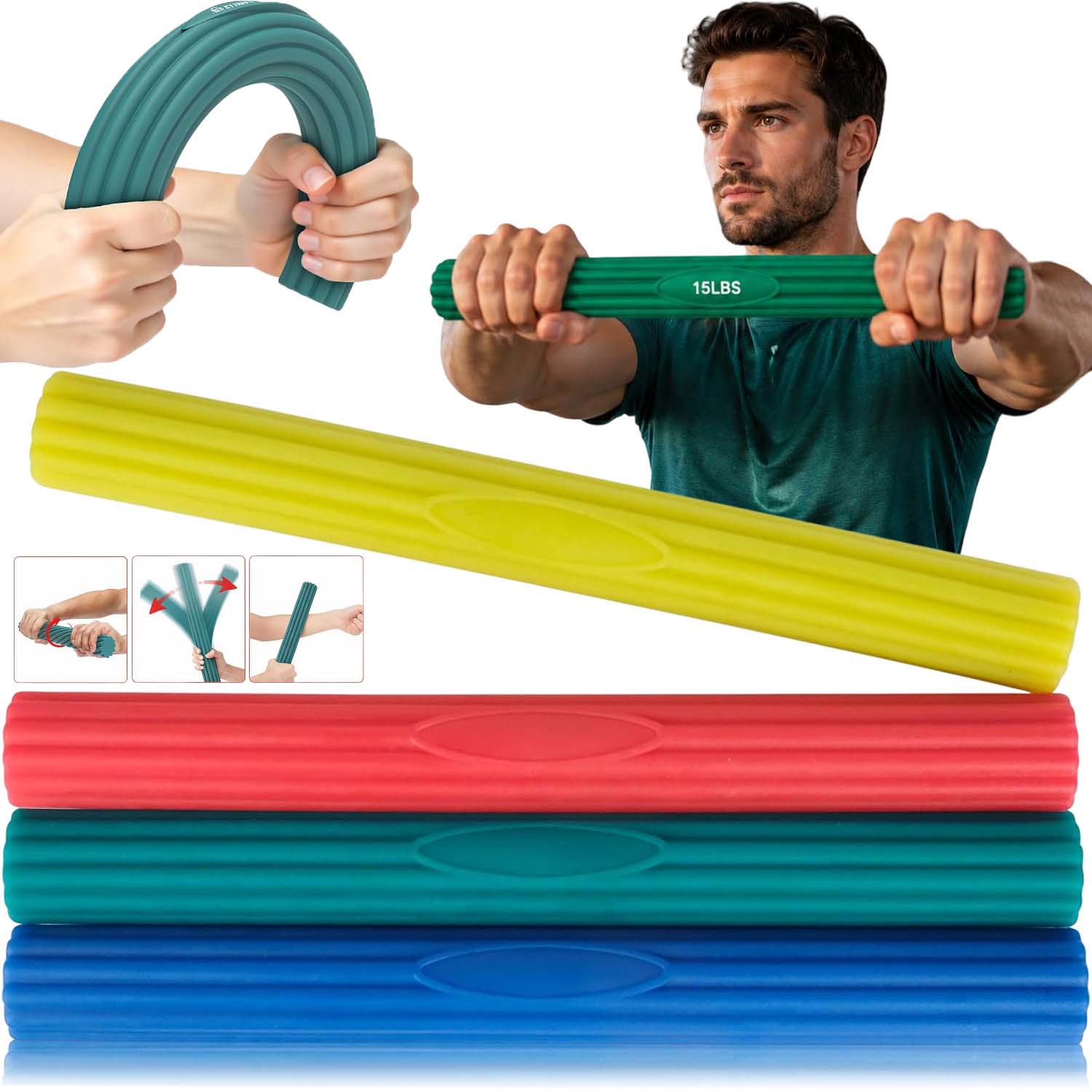 Pružný Váleček 4KS 4 Úrovně Odporu Pro Fitness Rehabilitace 5–25 Liber