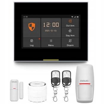 Evolveo Alarmex Pro, chytrý bezdrátový Wi-Fi/GSM alarm, 4.3“ barevný disple