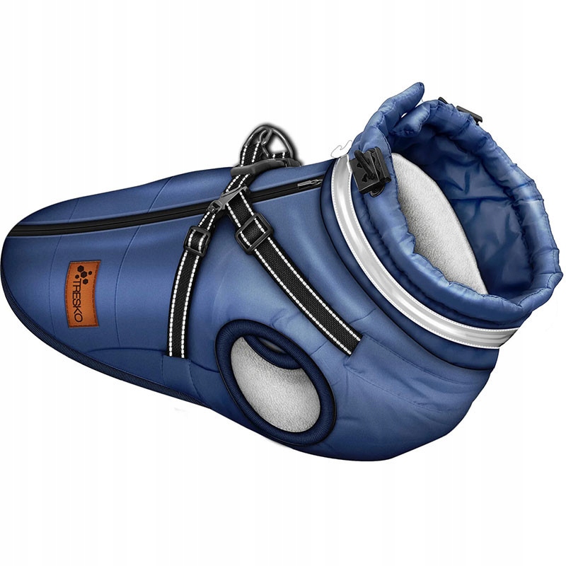 Levně Psí bunda Tresko, zimní, velikost M, modrá