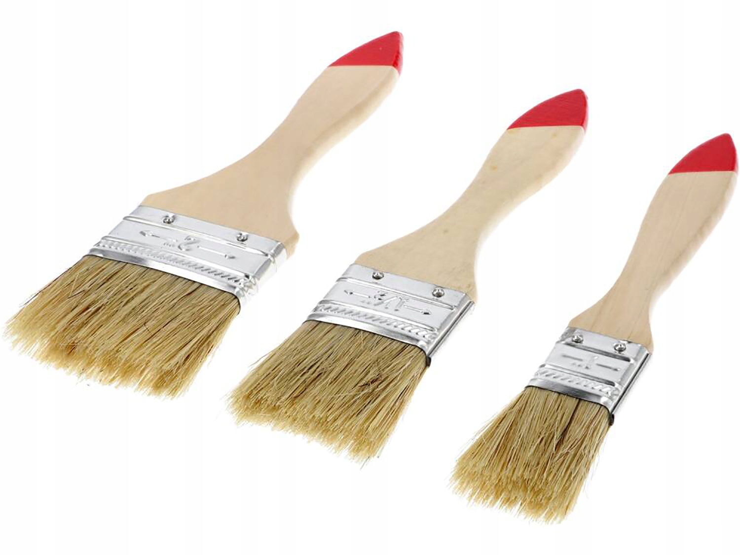 Zestaw pędzli malarskich 3 szt. 1"-1,5"-2" – płaskie, angielskie, drewno