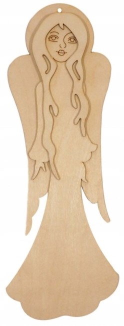 

Aniołek ze sklejki Zawieszka Anioł duży 25 cm