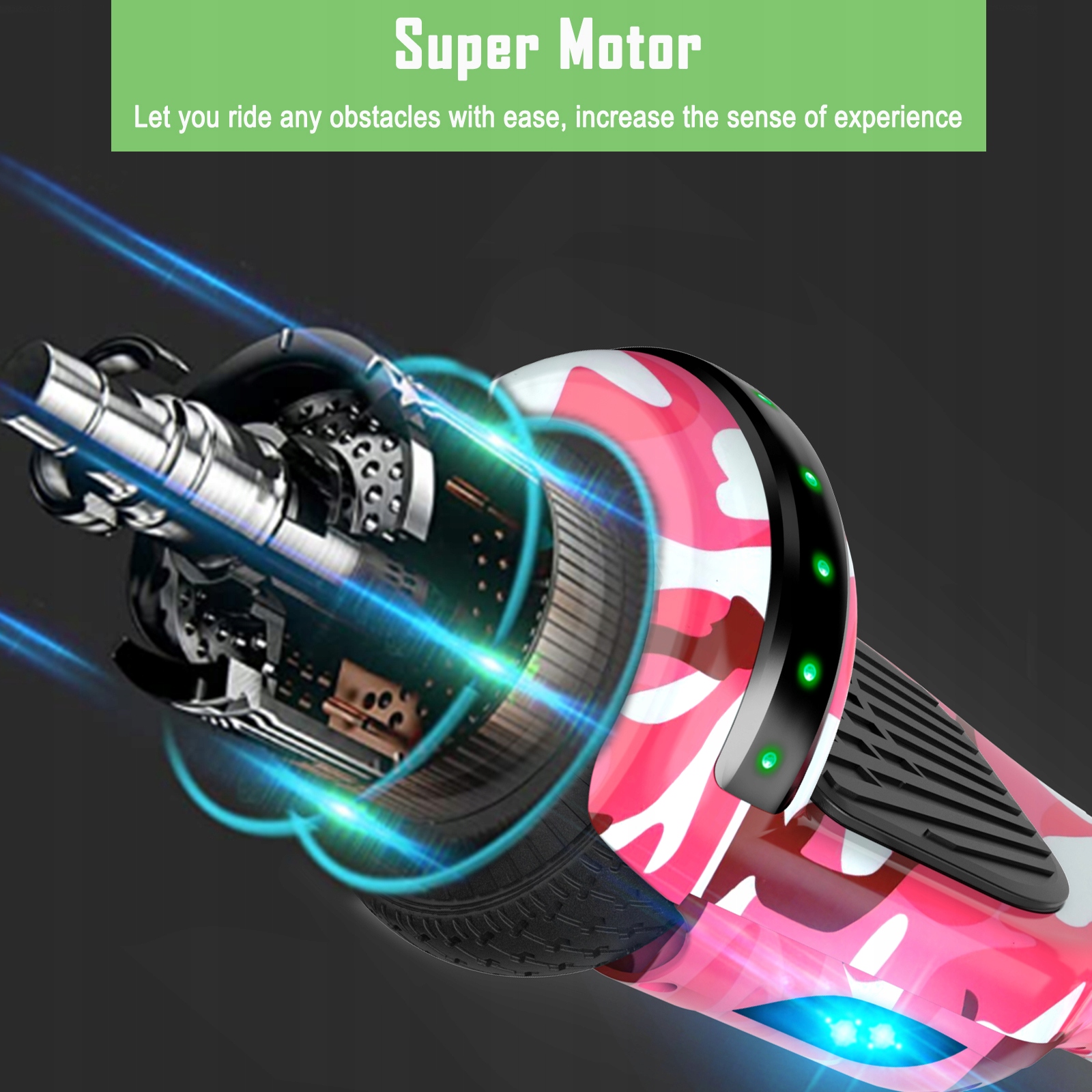 DESKOROLKA ELEKTRYCZNA Hoverboard kart PREZENT dla dziecka-Różowy Marka bez marki