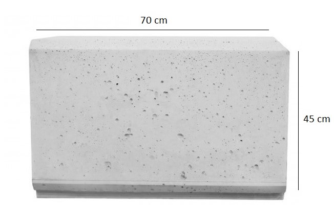 ŁAWA Z BETONU ARCHITEKTONICZNEGO RIDO A Kod producenta RIDO-A-B