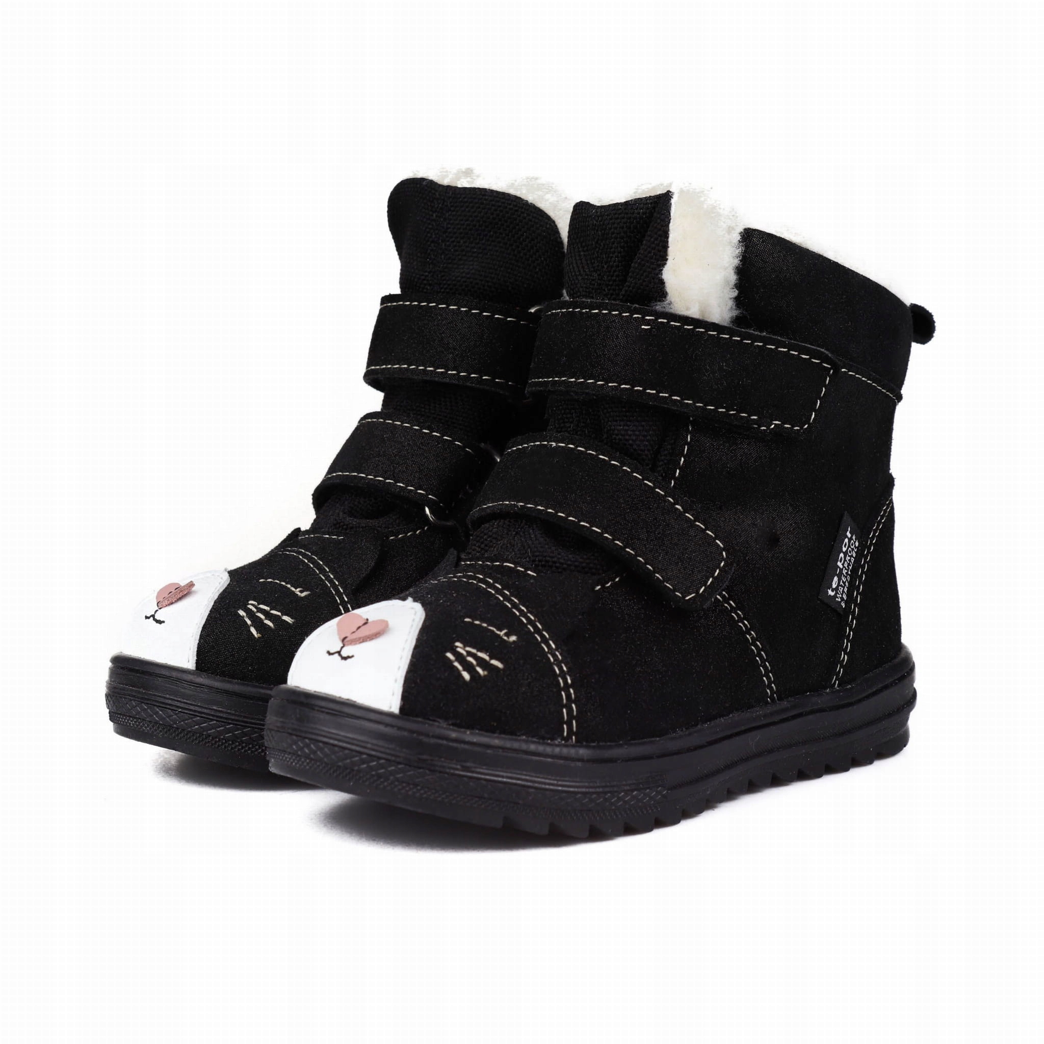 Mido Noster buty zimowe te-por kotki czarny satyna 22-38 r 25