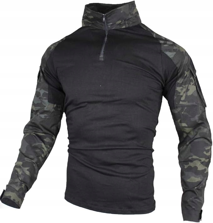 Męska Bluzka Koszulka Z Długim Rękawem Taktyczna Sportowa Paintball S