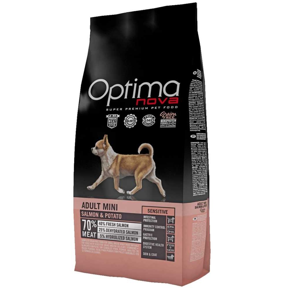 Levně OPTIMAnova Dog Adult Mini Sensitive Salmon &amp; Potato Gf 8 kg