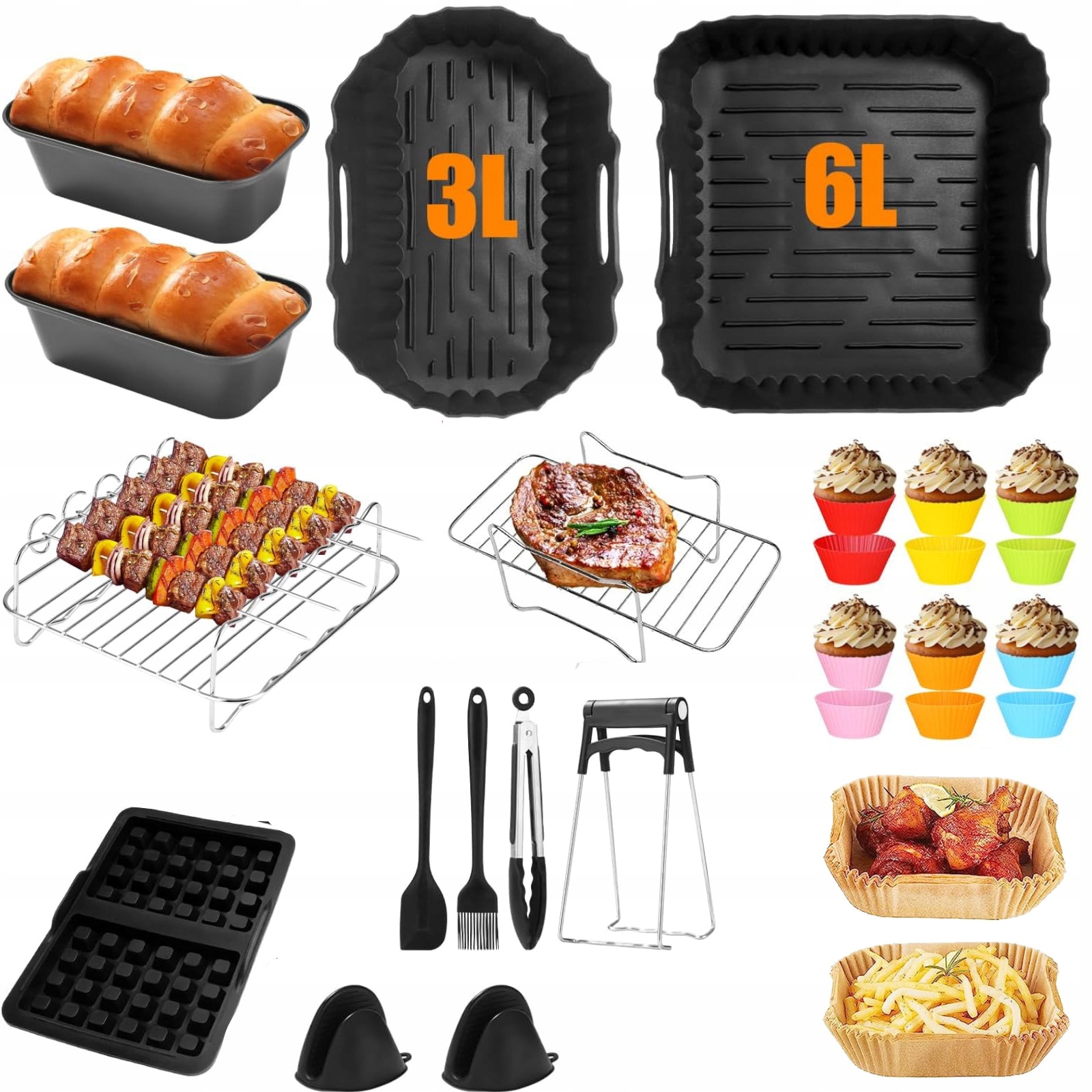 Giga Sada Příslušenství Pro Philips Airfryer Dual Basket 3000/5000 Papír XL