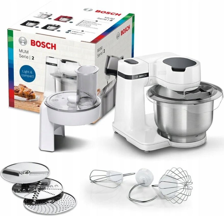 Kuchyňský robot Bosch MUMS2EW01 700 W stříbrný/šedý Drtič