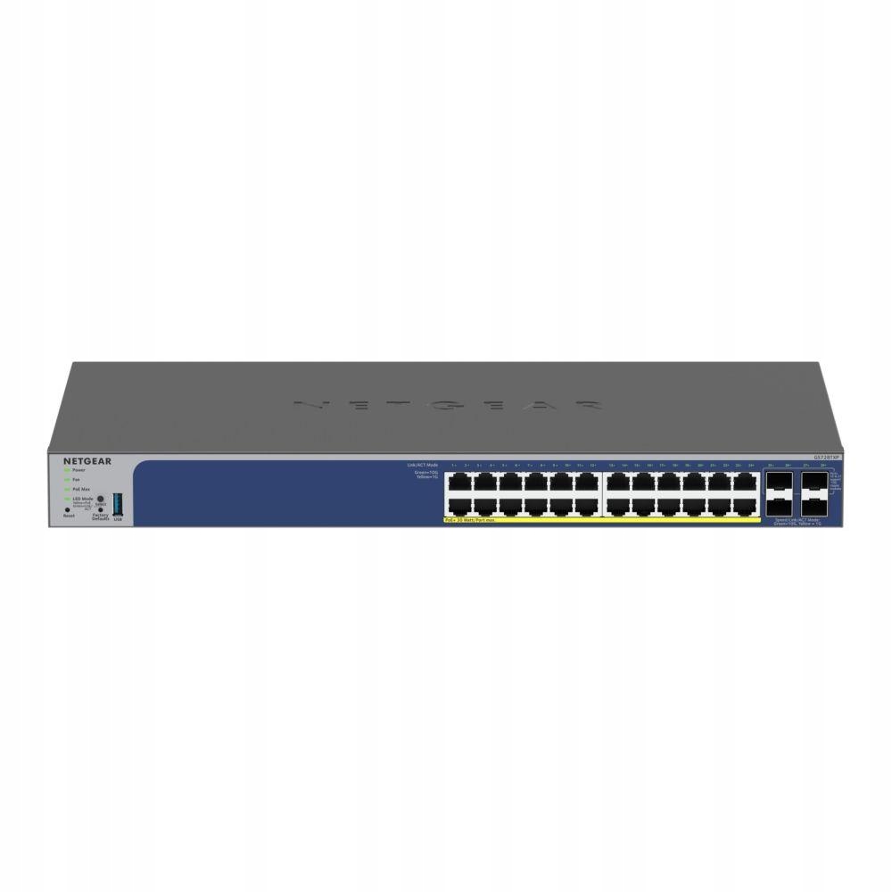 Switch riaditeľný Netgear GS728TXP 24GE PoE+ 4SFP+